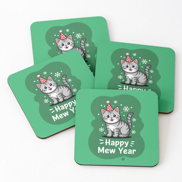 Item preview, Cute Happy Mew Year Cat Design designed and sold by MonkiFlipp.