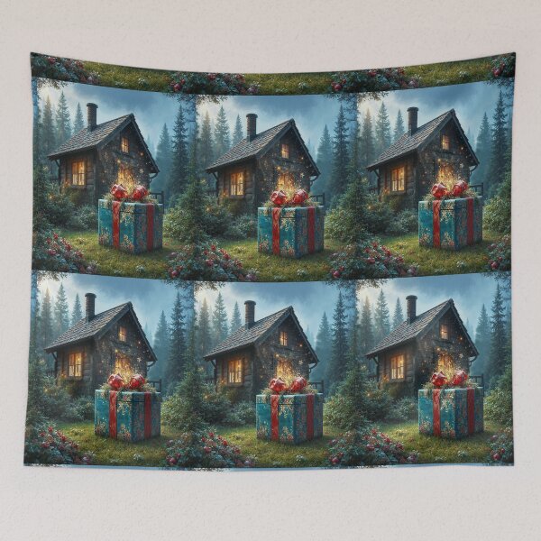 Item preview, Wrapped in Wonder — A winter house and a gift from Felia designed and sold by Felia001.