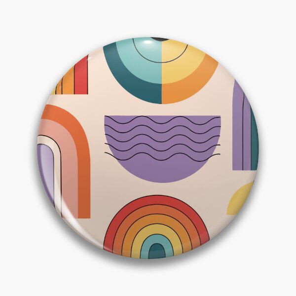 Item preview, Abstract Rainbow Shapes — Modern Boho Geometric Art designed and sold by xmoudx.
