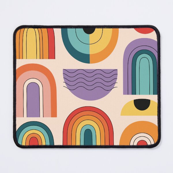 Item preview, Abstract Rainbow Shapes — Modern Boho Geometric Art designed and sold by fadilow.
