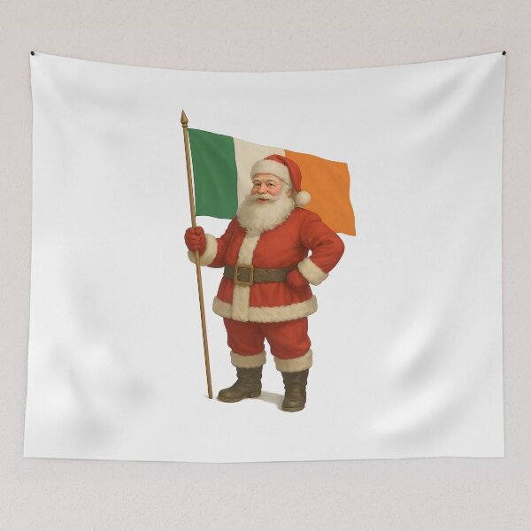 Item preview, Santa Claus with Irish Flag Ireland designed and sold by OliDesigns.