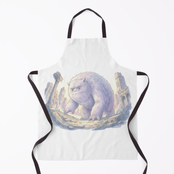 Item preview, Gentle Fluffy Monster Explores Overgrown Ancient City Ruins designed and sold by MyEz Style.