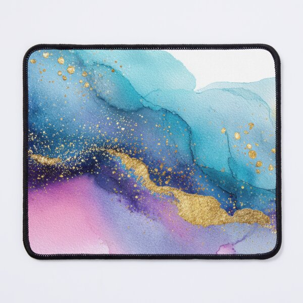Item preview, Vibrant abstract art with gold designed and sold by anytka.