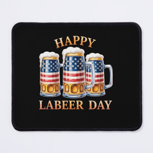 Item preview, American Flag Beer Happy Labeer Day Labor Day designed and sold by AnixieArtFun.