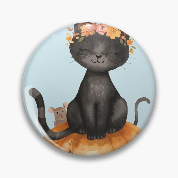Item preview, Crowned Cat – Whimsical Halloween Cottagecore designed and sold by Deezyned.