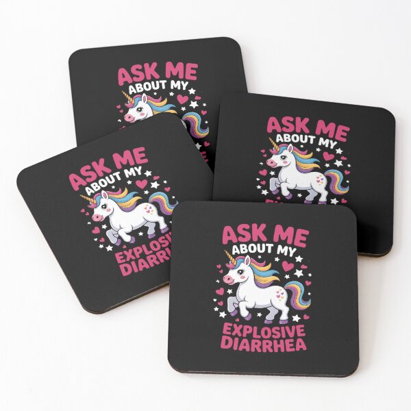 Item preview, Ask Me About My Explosive Diarrhea Unicorn designed and sold by AnixieArtFun.