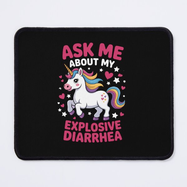 Item preview, Ask Me About My Explosive Diarrhea Unicorn designed and sold by AnixieArtFun.