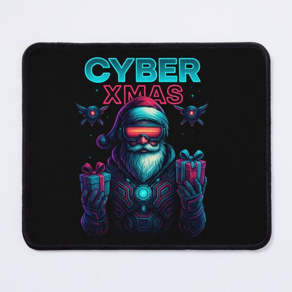 Item preview, Cyberpunk Santa - Neon Futuristic Christmas Design designed and sold by MKreative Studio.