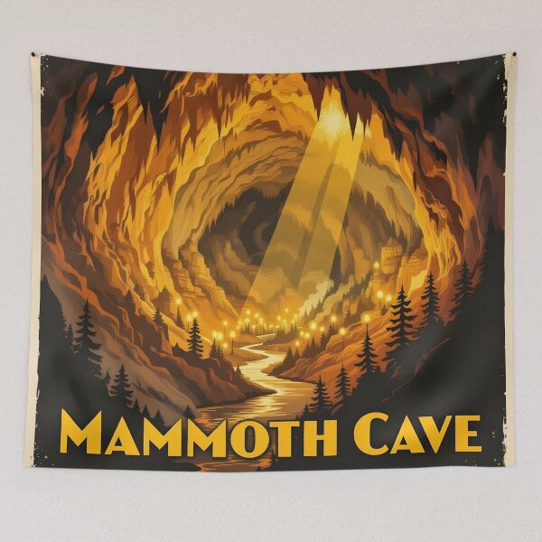 Item preview, Mammoth Cave, Kentucky: Vintage-Style Painterly Travel Poster designed and sold by LSVart.
