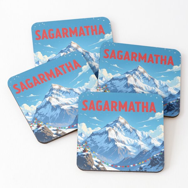 Item preview, Sagarmatha, Nepal: Vintage-Style Painterly Travel Poster designed and sold by LSVart.