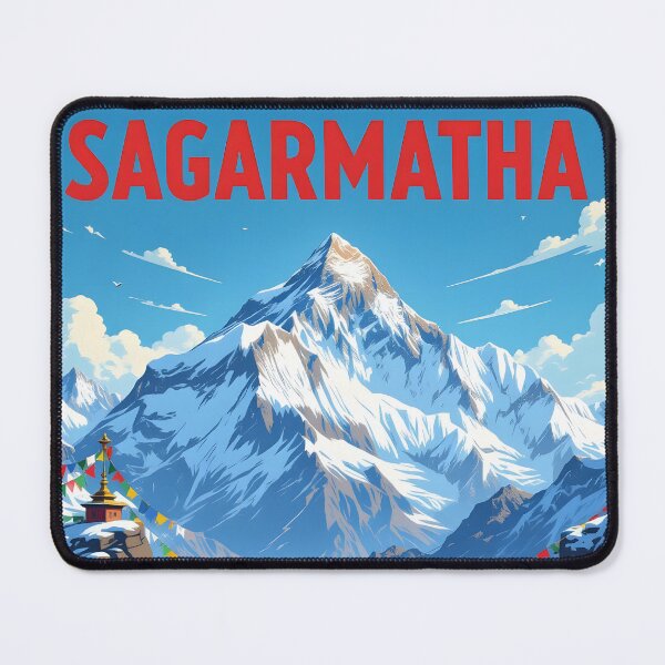 Item preview, Sagarmatha, Nepal: Vintage-Style Painterly Travel Poster designed and sold by LSVart.