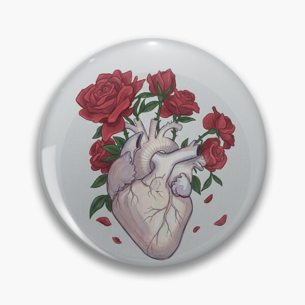 Item preview, Anatomical Heart Blooming Red Roses designed and sold by TrendBoost.