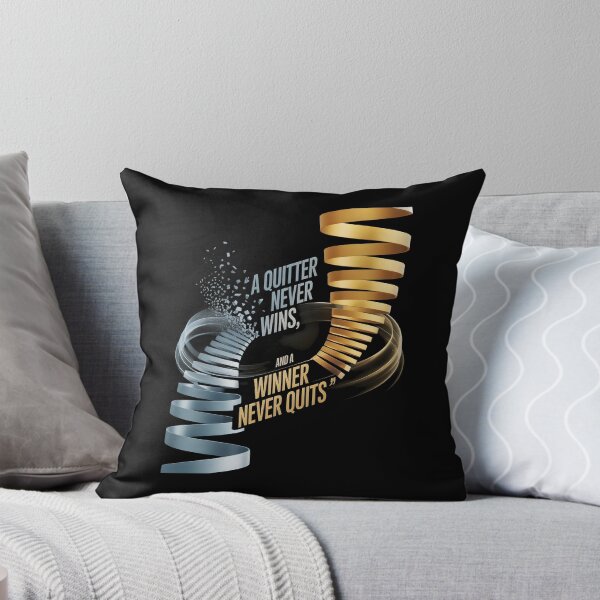 Item preview, A QUITTER NEVER WINS AND A WINNER NEVER QUITS designed and sold by KISHNAY-FASHION.