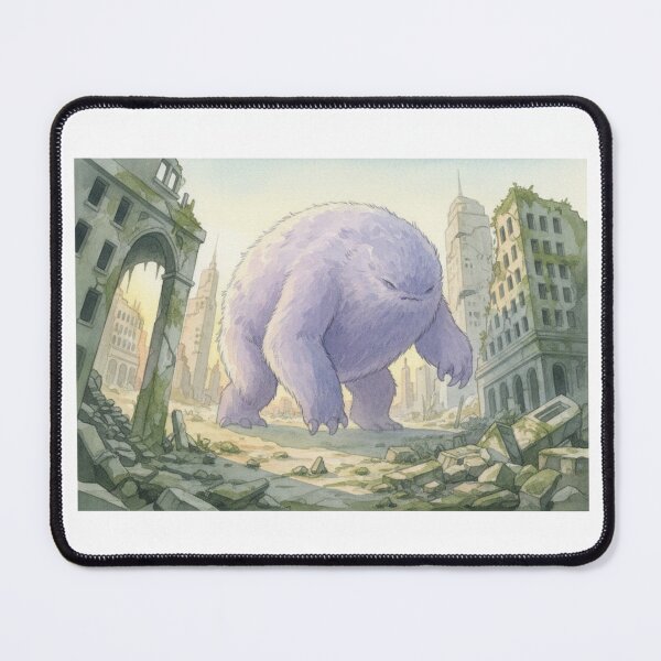 Item preview, Mysterious Purple Creature Roaming Ruined Post-Apocalyptic City designed and sold by MyEz Style.