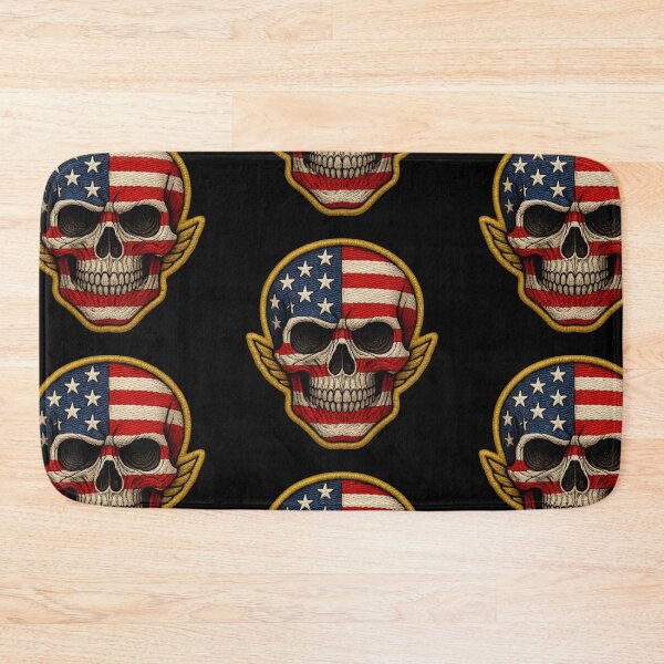 Item preview, Patriot Skull chain border american skull patch designed and sold by LaNadaYFundante.