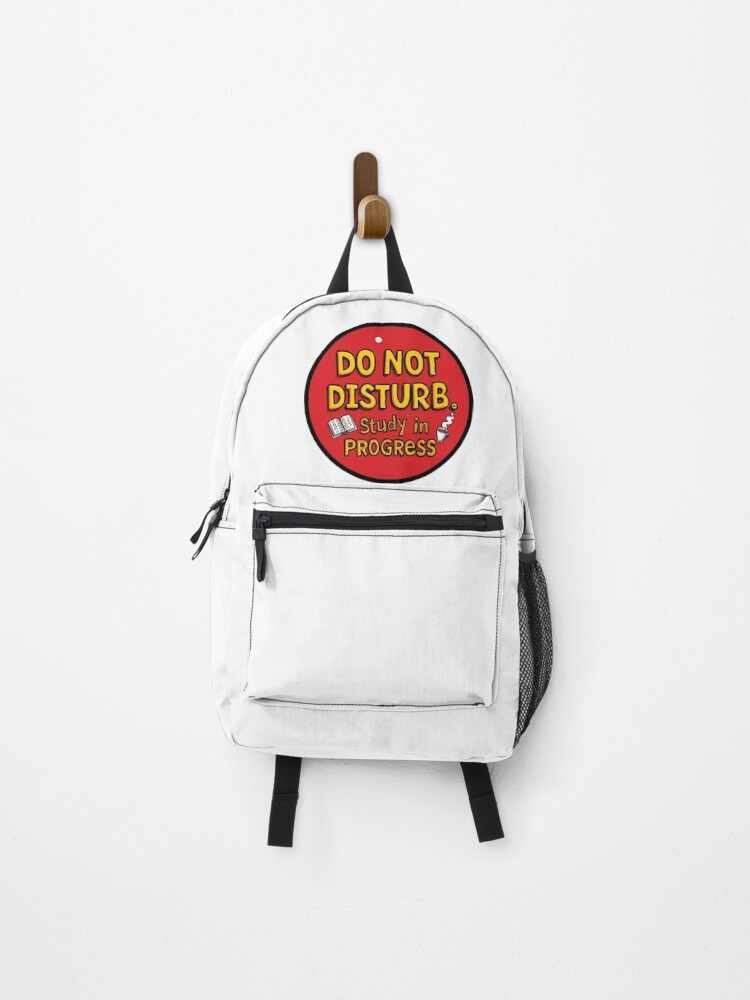 Thumbnail 1 of 3, Backpack, Do Not Disturb Study In Progress designed and sold by mukuljindal.