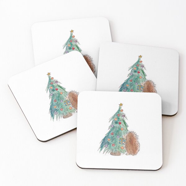 Artikelvorschau, Ein Igel und ein Weihnachtsbaum entworfen und verkauft von The Orangutan Gallery.