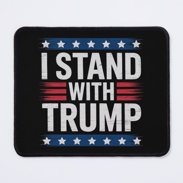 Item preview, I Stand With Trump American Flag USA Trump Supporter designed and sold by KotexTemu.