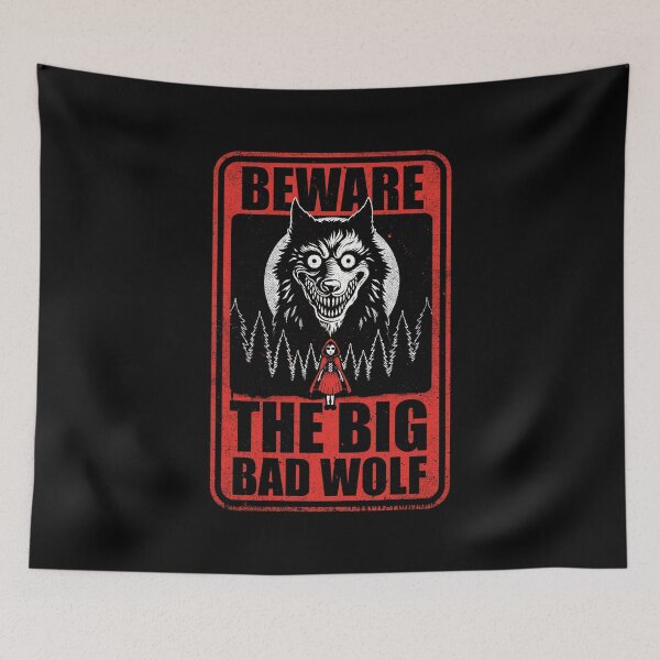 Item preview, Redhood Wolf Sign - Classic Spooky Creepy Gift designed and sold by Studio Mootant.