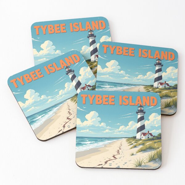 Item preview, Tybee Island, Georgia: Vintage-Style Painterly Travel Poster designed and sold by LSVart.