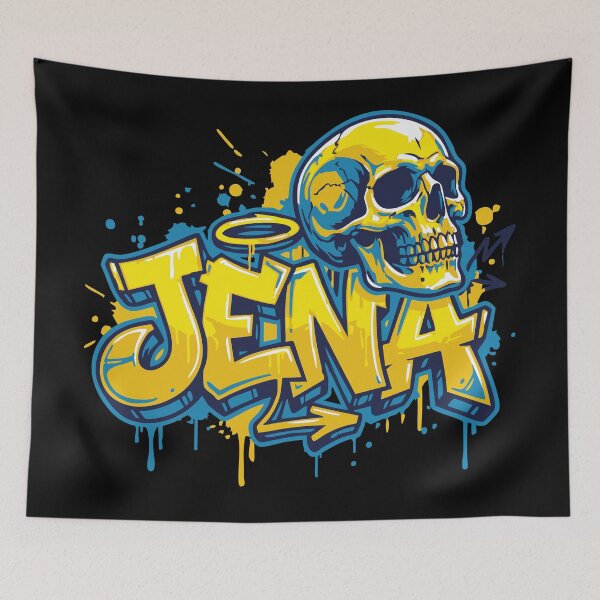 Item preview, Favorite city Jena (Thuringia) – Graffiti Skull Design designed and sold by drizzd.