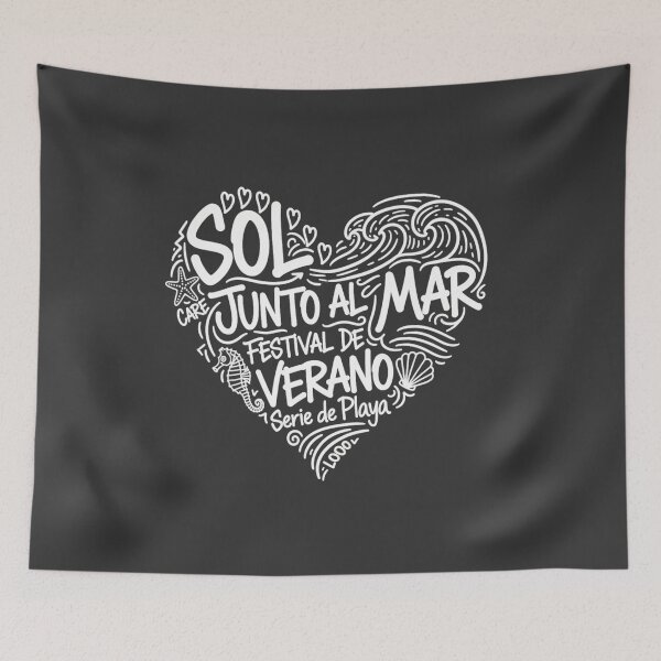 Item preview, Sol Junto al Mar Heart Design - Spanish Summer Festival Art, Beach Lover Gift designed and sold by OddlyMerch.