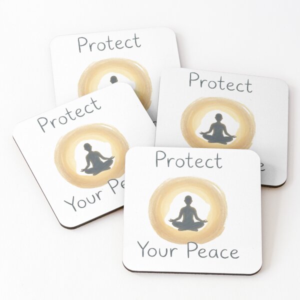 Item preview, Protect Your Peace – Mental Health Boundaries and Inner Calm Quote designed and sold by CuteOasis.