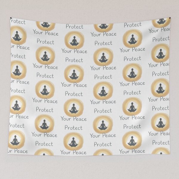 Item preview, Protect Your Peace – Mental Health Boundaries and Inner Calm Quote designed and sold by CuteOasis.