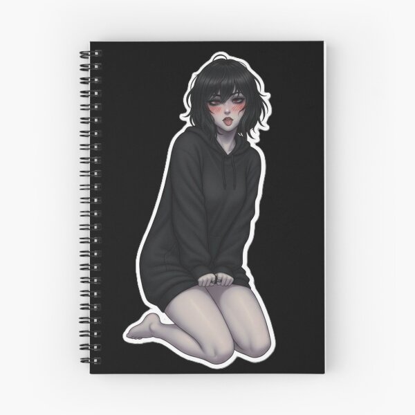 Item preview, Shy Goth E-Girl in Black Hoodie | Cozy Alt Aesthetic designed and sold by Choploop.