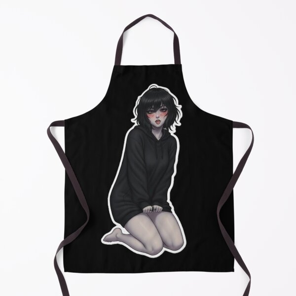 Item preview, Shy Goth E-Girl in Black Hoodie | Cozy Alt Aesthetic designed and sold by Choploop.