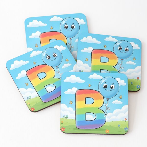 Item preview, Cute Alphabet B with Balloon by Modern Mojo | Colorful Kids Nursery Art | Educational Classroom Decor designed and sold by Modern-Mojo.