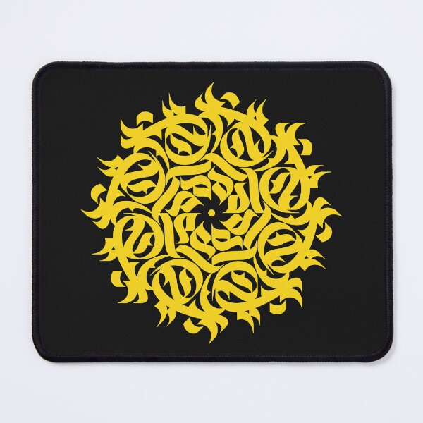 Item preview, Yellow calligraphic ornament designed and sold by artskill2k17.