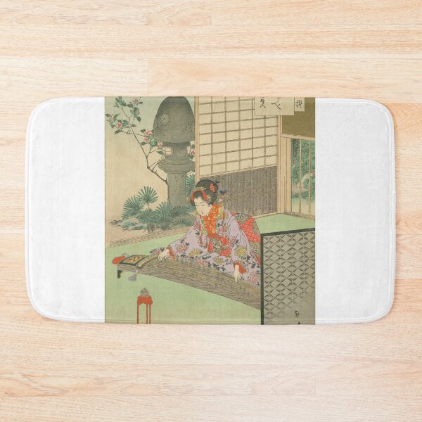Item preview, Saishoku Kenbi Series — “[Koto-Shirabe] / Mizuno Toshikata's Paintings of Beautiful Women” (Ancient Japan, Public Domain) designed and sold by Yohei-Studio.