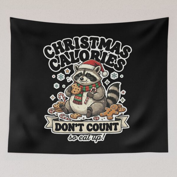 Item preview, christmas calories don't count funny raccoun designed and sold by DOPANDA ..