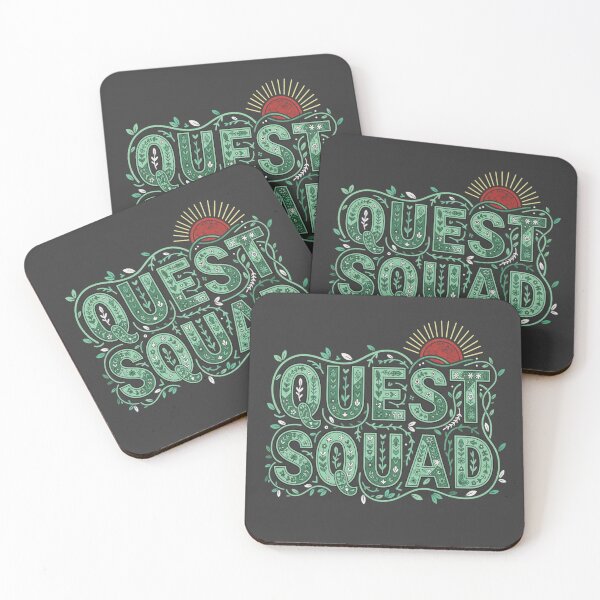 Item preview, Quest Squad botanical adventure lettering art designed and sold by OddlyMerch.