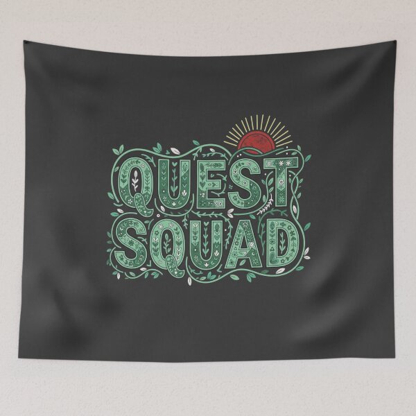 Item preview, Quest Squad botanical adventure lettering art designed and sold by OddlyMerch.