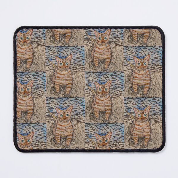 Item preview, BLUE EYED TABBY CAT designed and sold by Rebekah Gavra.