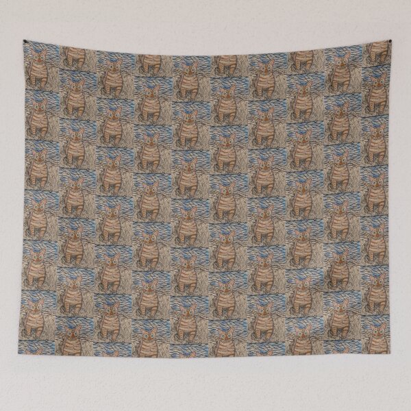 Item preview, BLUE EYED TABBY CAT designed and sold by Rebekah Gavra.
