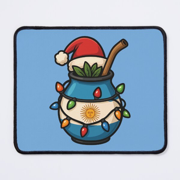 Item preview, Christmas Yerba Mate - Argentine Flag designed and sold by MonkaDesigns.