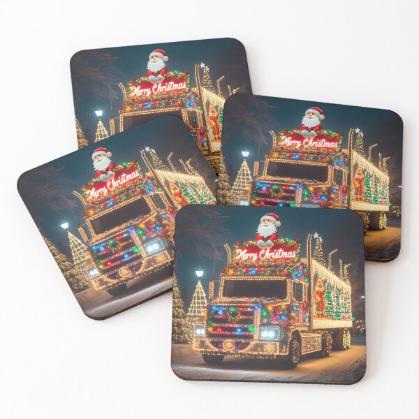 Item preview, Merry Christmas truck designed and sold by AI-Only Creations.