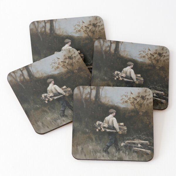 Item preview, Boy Carrying Firewood in Forest designed and sold by lautir.