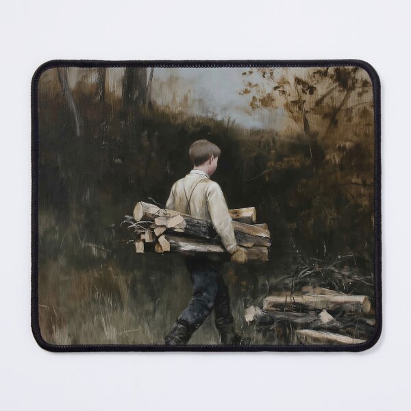 Item preview, Boy Carrying Firewood in Forest designed and sold by lautir.