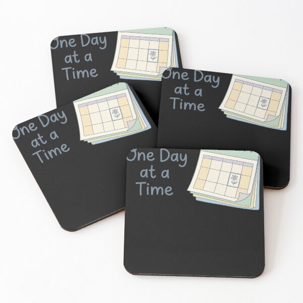 Item preview, One Day at a Time – Gentle Reminder Minimalist Mental Health Design designed and sold by CuteOasis.