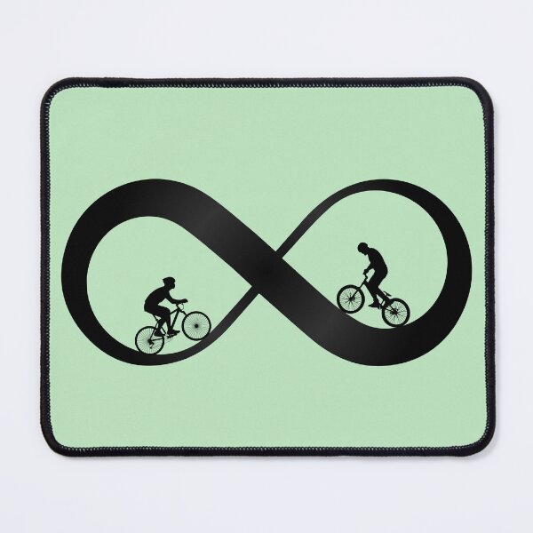 Item preview, Infinity Cycling – Endless Ride Silhouette Illustration designed and sold by Ivy-Triggs.