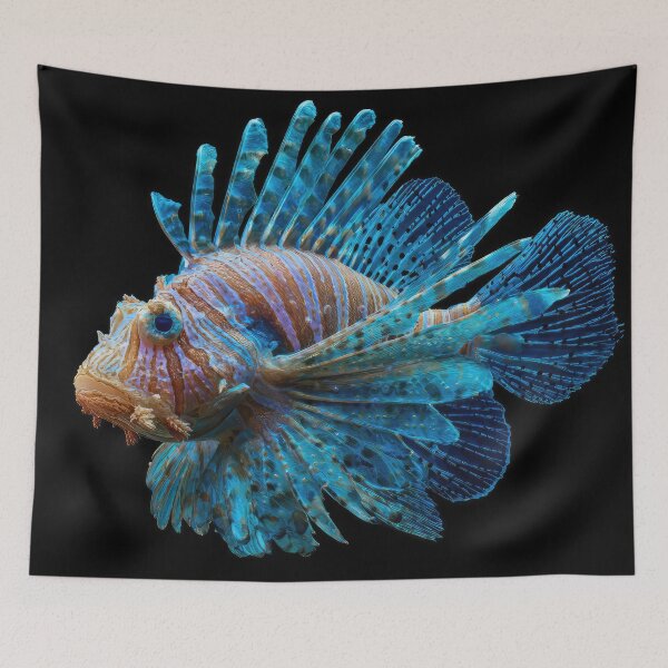 Item preview, Lionfish on Black designed and sold by Elisabeth Lucas.