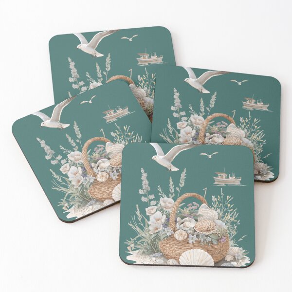 Item preview, Seashell Basket – Cottagecore Seaside Charm designed and sold by Deezyned.