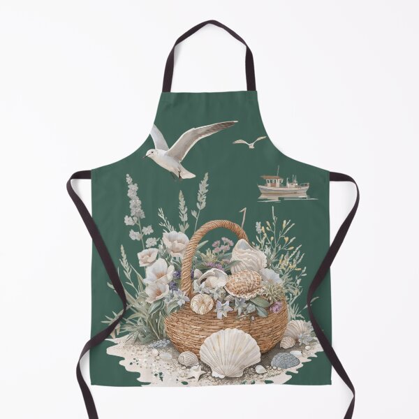 Item preview, Seashell Basket – Cottagecore Seaside Charm designed and sold by Deezyned.