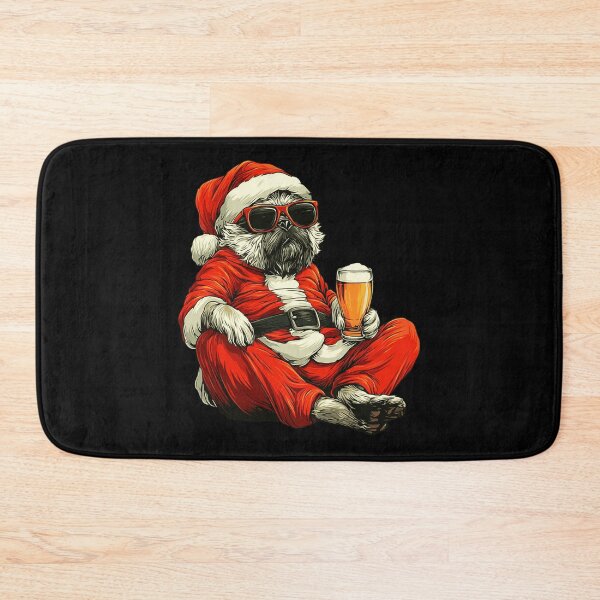 Item preview, Cool Santa Dog Sunglasses Beer Christmas Celebration designed and sold by k3rstman1.