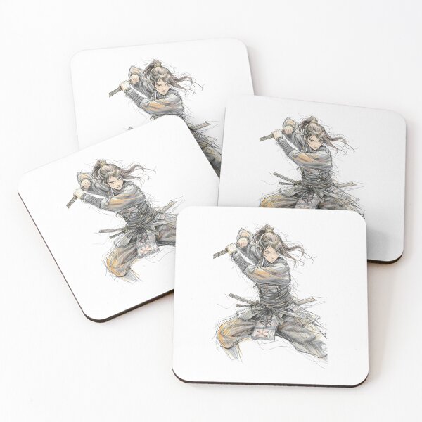 Item preview, Female samurai in battle field designed and sold by OniBladeStudio.