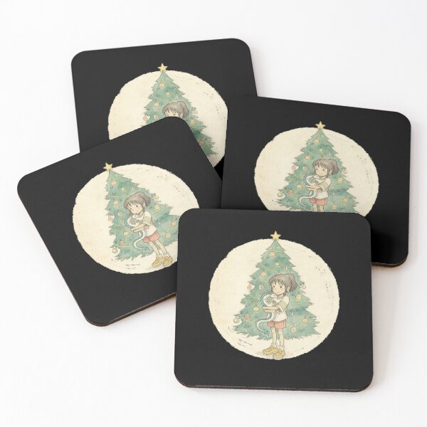Item preview, CHIHIRO OGINO WITH HAKU DRAGON AND CHRISTMAS TREE designed and sold by LIS AND MELIVERSO.